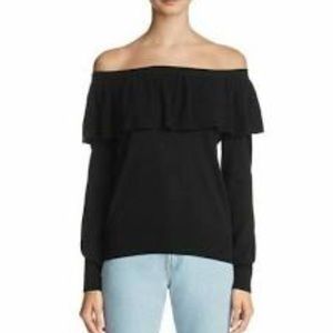 Joie Adinam Off Shoulder Ruffle Sweater Top